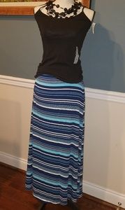 EUC Striped Maxi Skirt